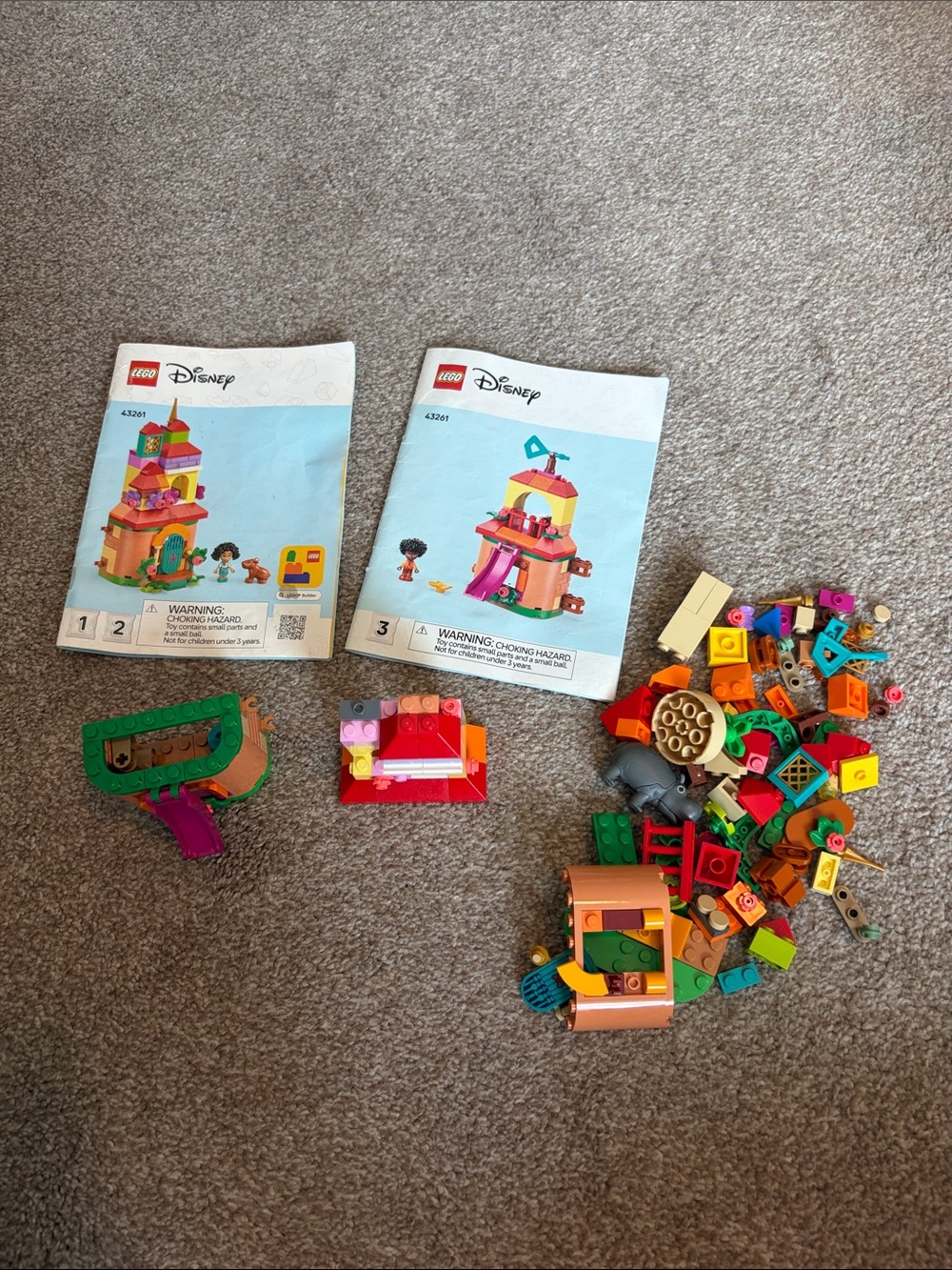 Lego Disney 43261 set incomplete missing many pieces